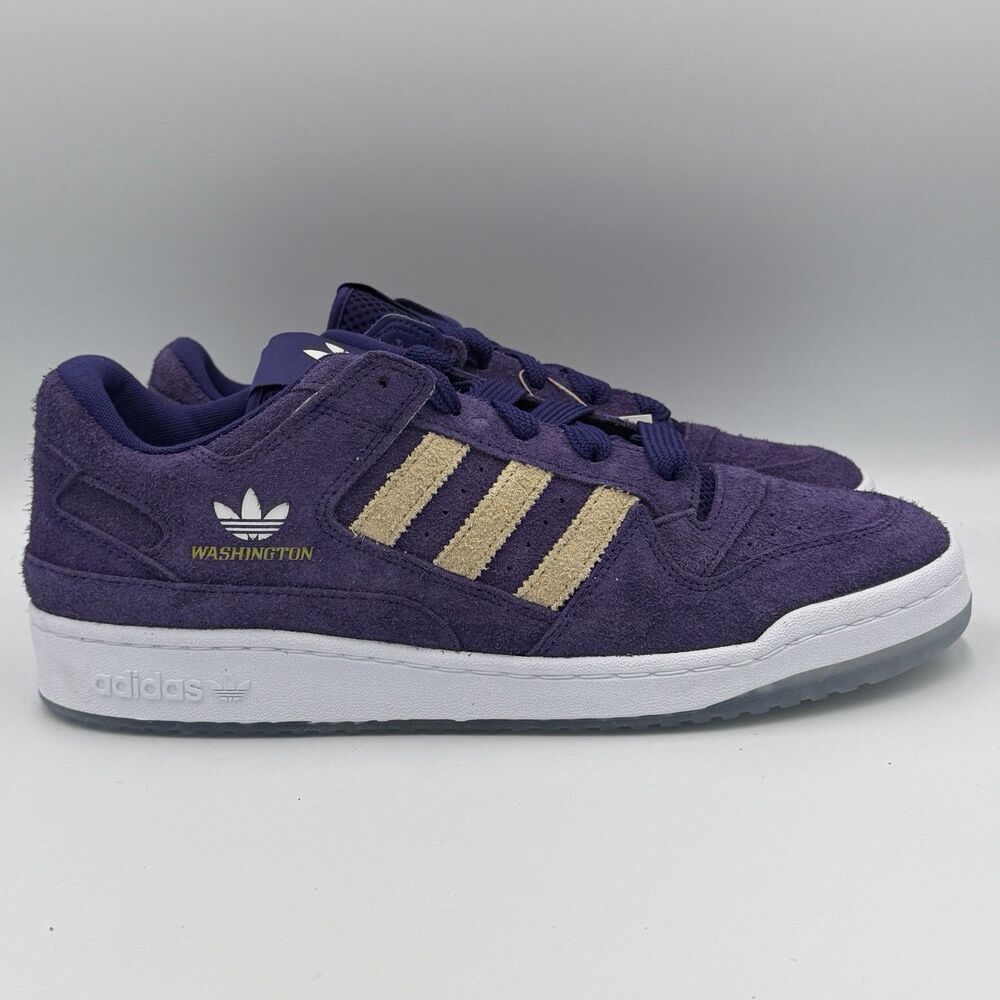 US Men's Size 11 - NCAA x Adidas Forum Low "Washington Huskies" HQ7474, NWT